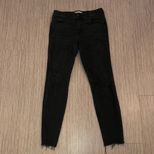 Madewell Washed Black 9” High Rise Jeans